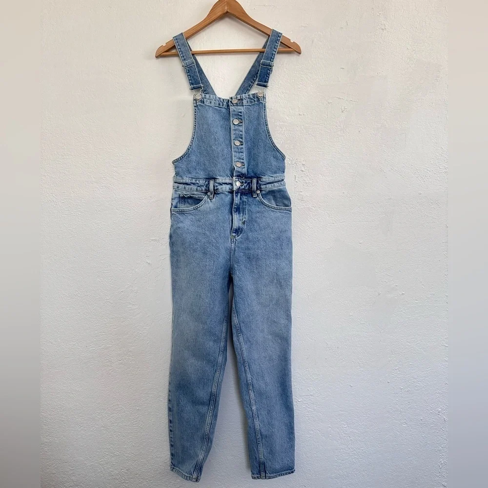 Free People We The Free Shelby Overall in Light Wash